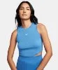 Resim Nike Sportswear Chill Knit Tight Cropped Mini-Rib Tank Top