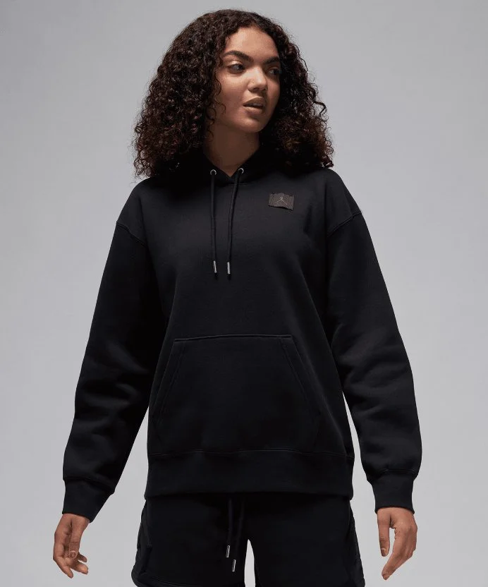 Resim Jordan Flight Fleece Satin Lined Pullover Hoodie