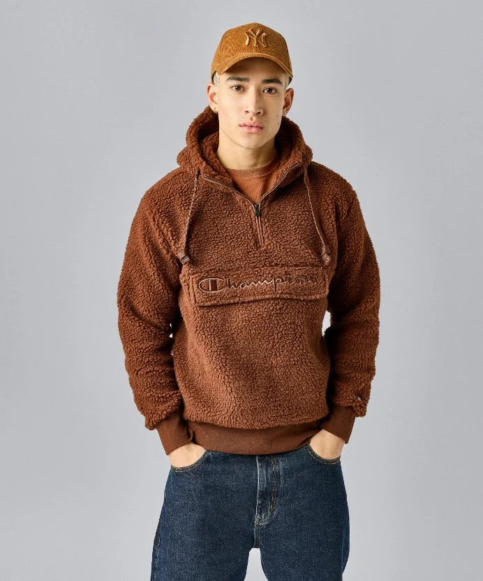 Resim Champion Hooded Half Zip Top