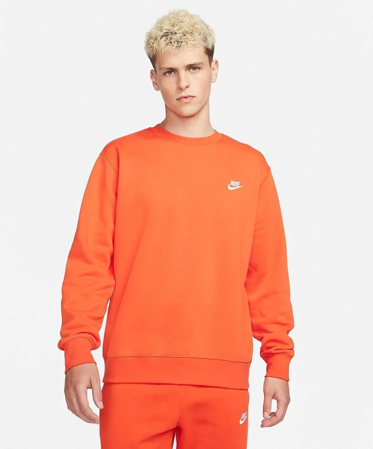 Nike sportswear club fleece orange hotsell