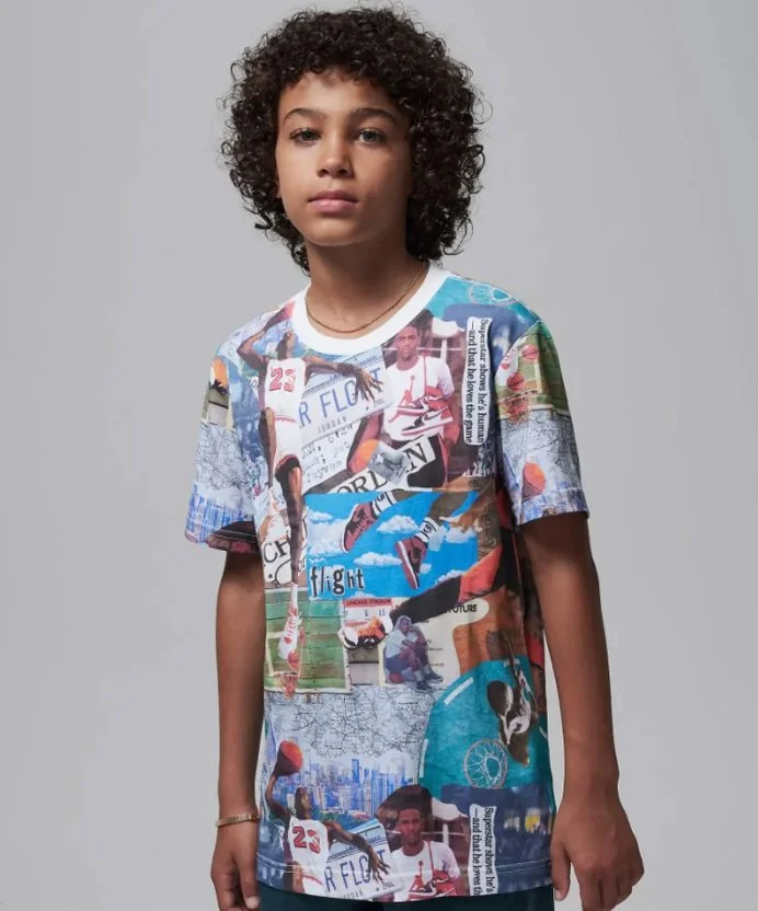 Resim Jordan Brooklyn Collage All Over Print T-Shirt